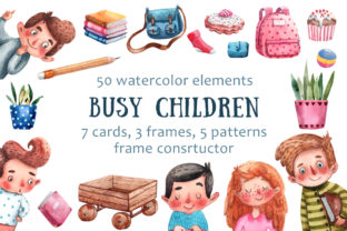 Busy Children - Watercolor Clip Art Set: Integrating Hand-Painted Assets into Creative Workflows