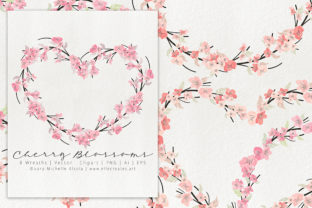 Cherry Blossoms 04 Pink and Peach Wreath: A Versatile Floral Design Resource for Creative Projects