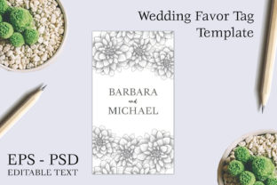 Dahlia Sketch Floral Bridal Favor Tag: Integrating Editable Templates into Wedding Stationery Workflows