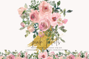 Elevating Design Projects with Hand-Painted Watercolor Pink Blush Floral Clipart