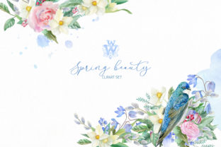 Elevating Digital Design with Hand-Painted Watercolor Spring Bouquets