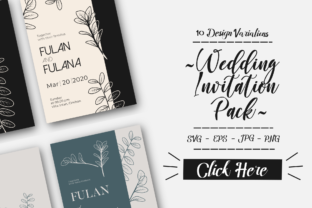 Floral Wedding Invitation Card Pack: Editable Vector Designs