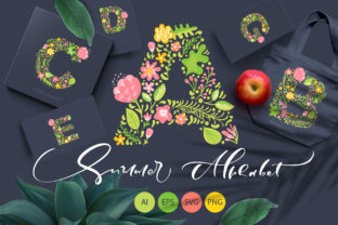Hand Drawn Summer Flower Alphabet: A Creative Resource for Designers and Makers