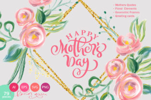 Happy Mother's Day Vector Flower