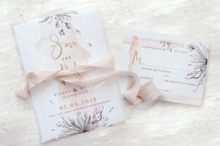 Peach Grey Floral Wedding Suite: Elevating Modern Celebration Design
