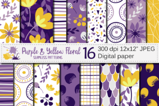 Unlocking Creative Potential with Purple and Yellow Floral Seamless Digital Paper