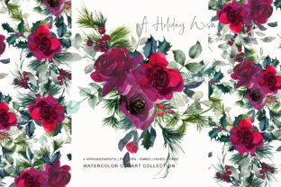 Watercolor Christmas Clipart for Holiday Creativity