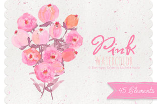 Watercolor Pink Flower Clipart: A Versatile Design Asset for Creative Projects